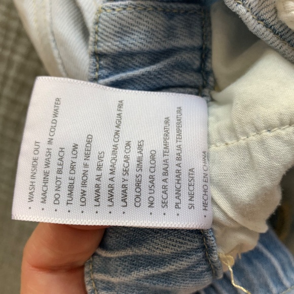 Kancan Estilo Light Acid Wash Jeans 5/26 Wide Leg Elastic Drawstring Waist Crop - Picture 16 of 16